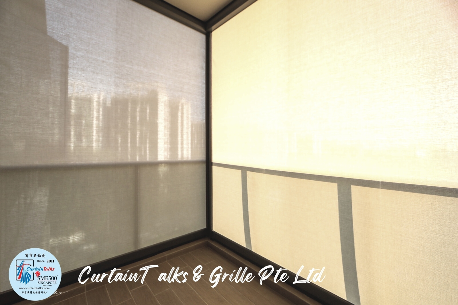 This is a Picture of Outdoor roller blinds-Singapore landed house-Sunrise drive